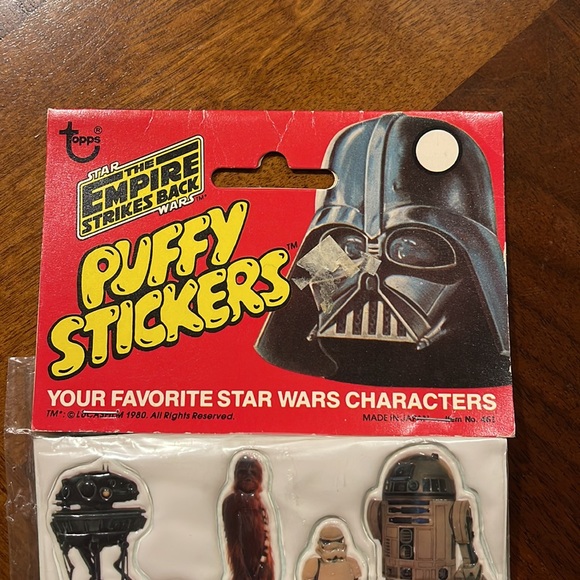 VINTAGE 1970S EMPIRE STRIKES BACK PUFFY STICKERS - SEALED IN PACKAGE! - Picture 2 of 5